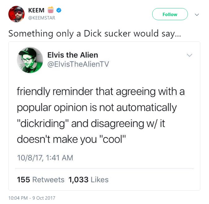 ElvisTheAlienTV's tweet photo. This guy is an idiot.
Just a friendly reminder. https://t.co/h5exPlfwWj