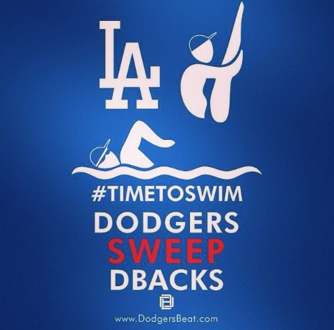 96584400A's tweet image. #dodgers #timetoswim