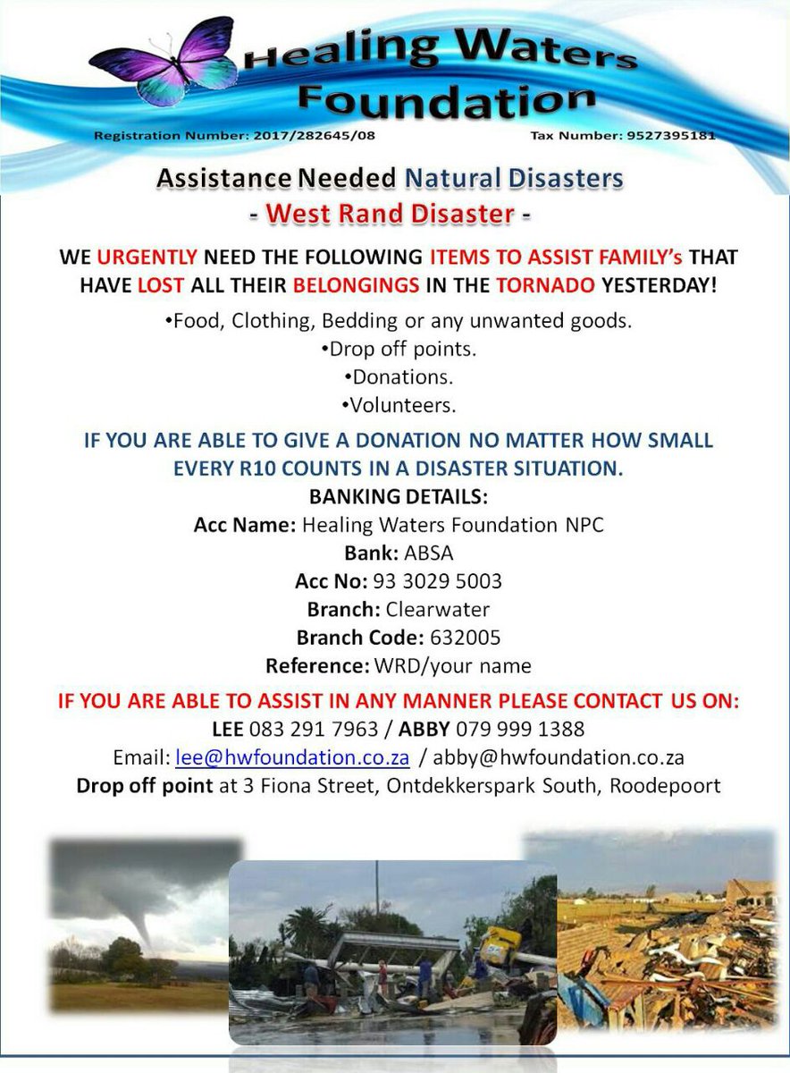 nicol3tt3000's tweet photo. #Westrand #Storm Please Retweet &amp; share!!! @darren_hume @mattyEmedic @Gauteng_911 @ewnreporter @jacarandafm @RdptRecord @RoodepoortNorth https://t.co/h6TtUaeNCA
