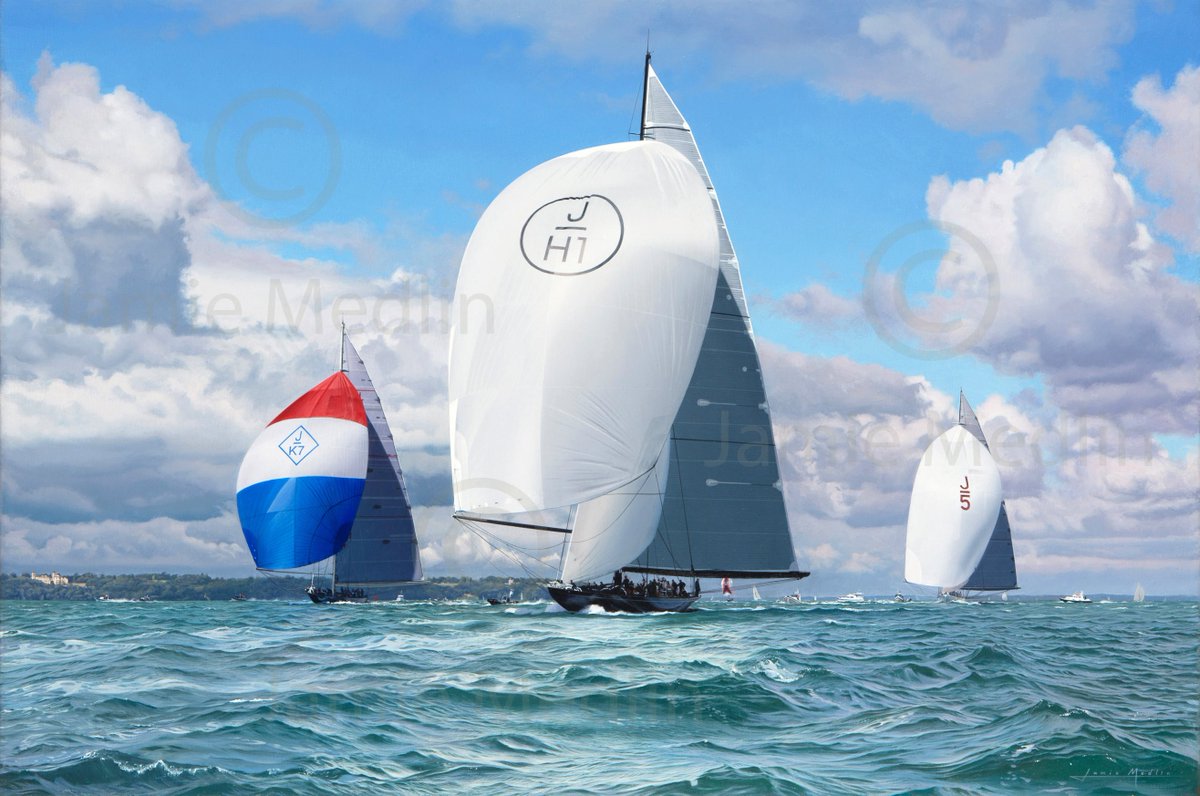 The <a href="/RountreeTryon/">Rountree Tryon</a> show starts today! #paintings #sailing #classicyachts #jclassyachts #mariquita #mariette #tuiga #lionheart #velsheda