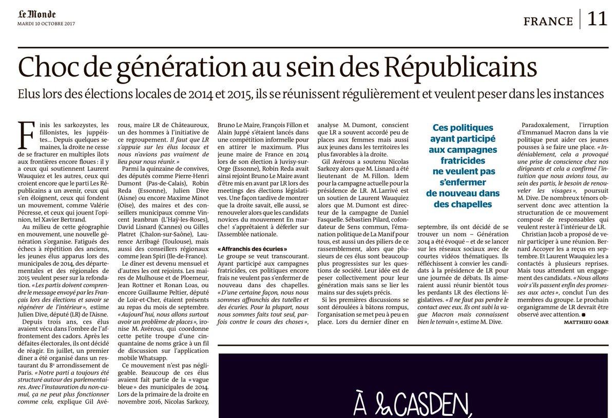 GilAverous's tweet photo. Article du Monde sur notre génération au sein de @lesRepublicains ! Il est temps de prendre nos responsabilités pour de nouvelles victoires https://t.co/GD5vVV59wu