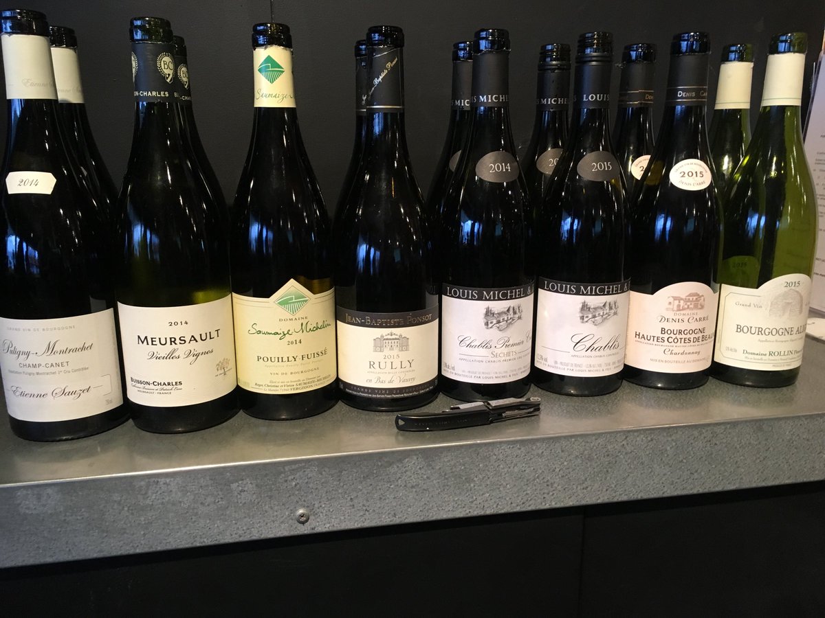 Fantastic White Burgundy line up with Jean-Christophe, Maison Vauron #chardonnay #burgundy #maisonvauron #winos