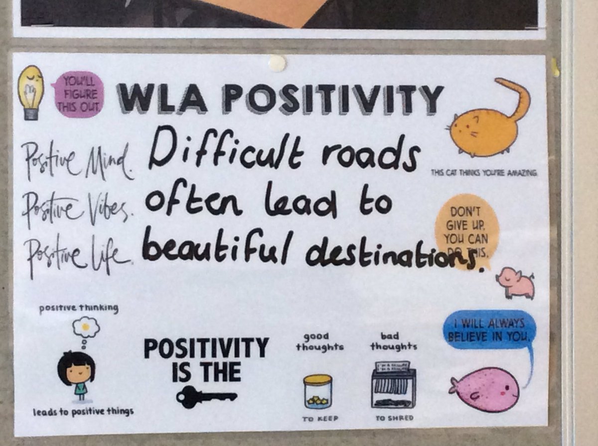MissWilsonwla's tweet photo. Positive quote of the week! #positivity @wlasc https://t.co/3MrcAzoeAI