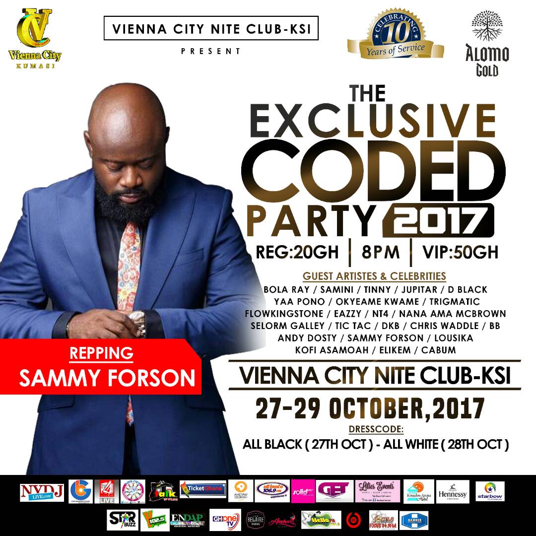 nydjlive's tweet photo. #TheExclusiveCodedParty coming off from October 27 - October 29 inside Vienna City, Kumasi. 3 days non stop partying https://t.co/ZkKLL5yVVH