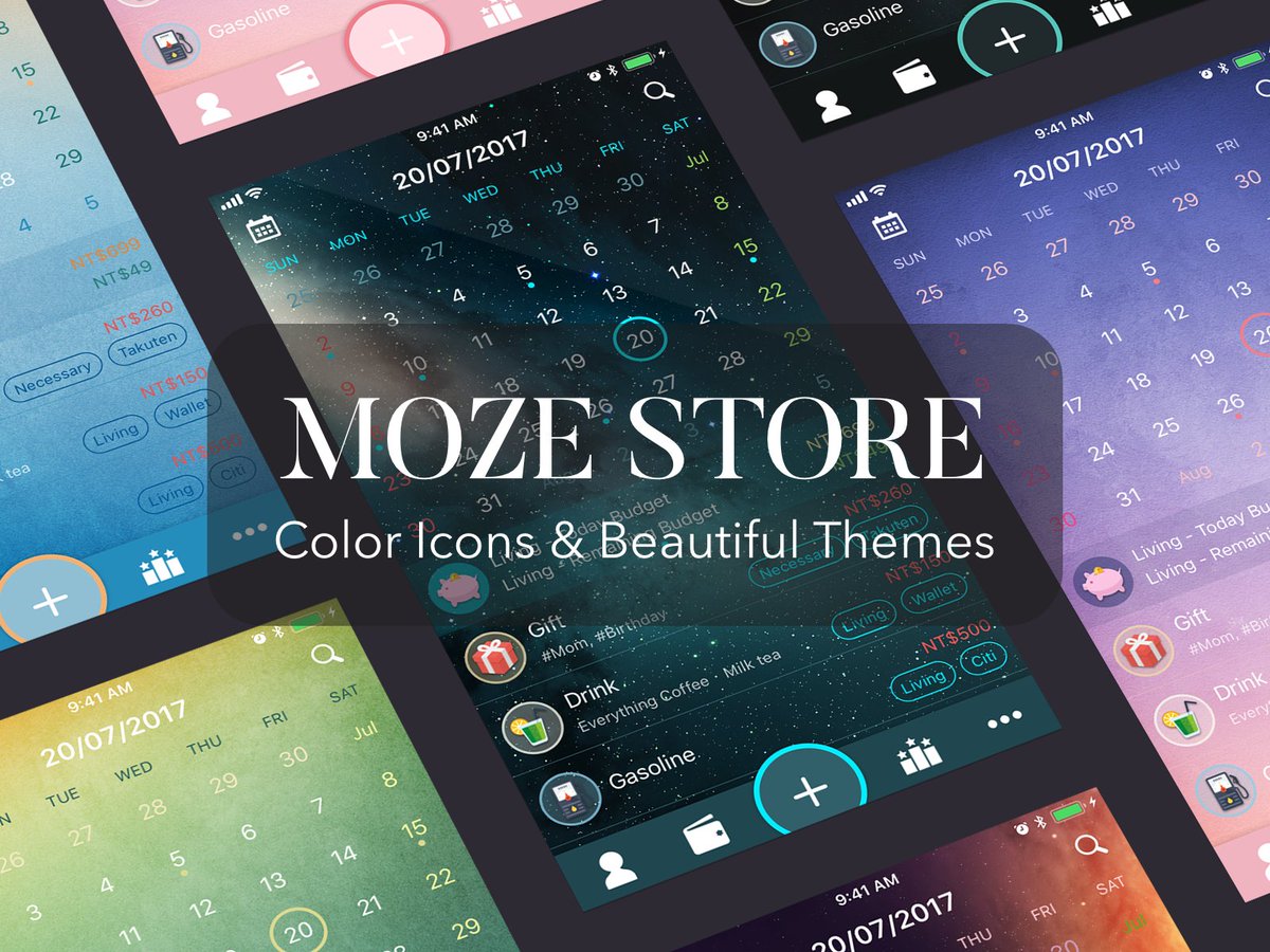 MOZE Store is coming now! We design 16 color icon packs and 2 beautiful themes for you to get more personalized experience. Check it out🛒
