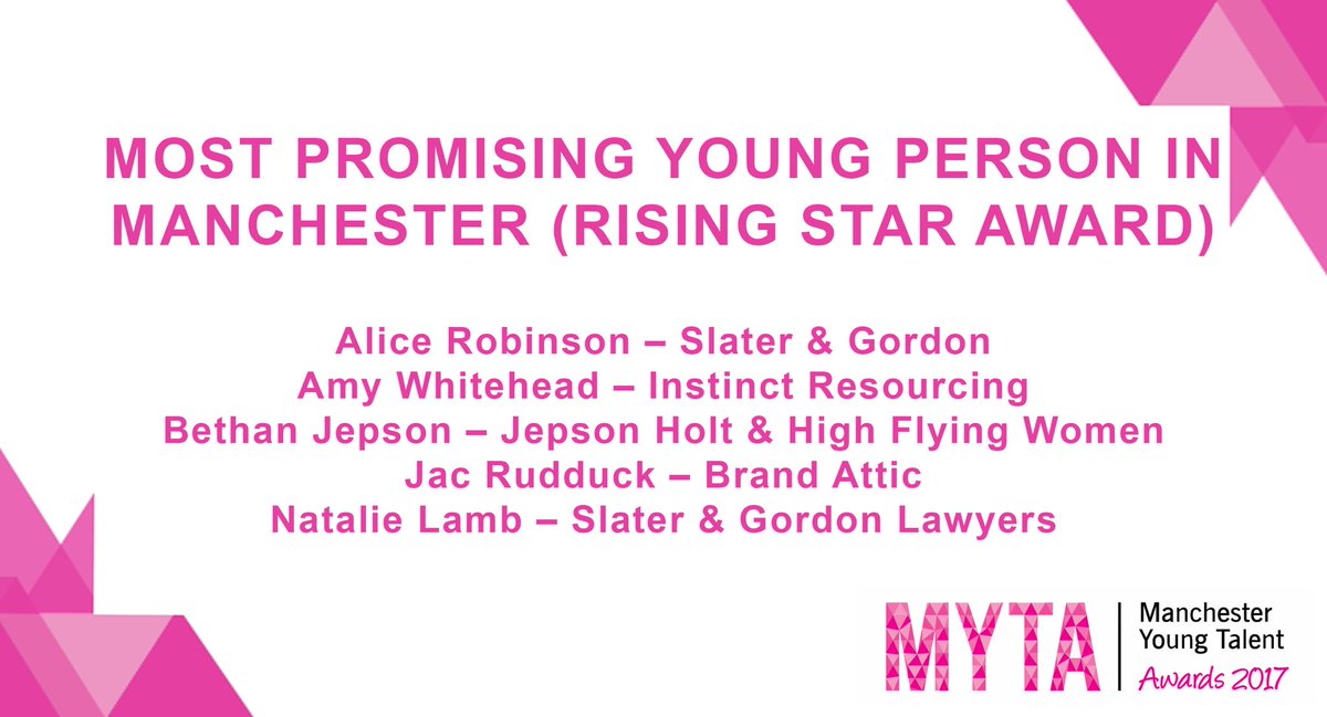 JCIManchester's tweet photo. The shortlist for #MYTA17 Rising Star is.... https://t.co/qNCA93BCn2