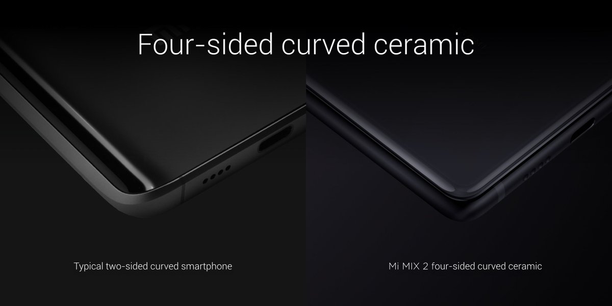 XiaomiIndia's tweet photo. 4-sided curved ceramic gives a really premium hand feel. It's hard to manufacture, but it's the difference between good &amp; perfect. #MiMIX2 https://t.co/lw1Zh7CGQg