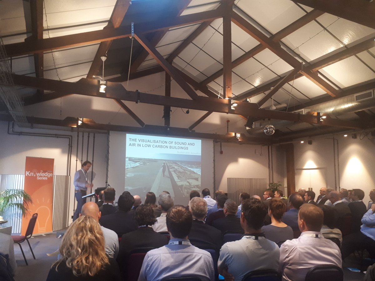 SpellerMetcalfe's tweet photo. Ze Nunes from @MACHAcoustics on the visualisation of sound and air in low carbon buildings #acoustics #architects #knowledgeseries https://t.co/xqaOgiivAa