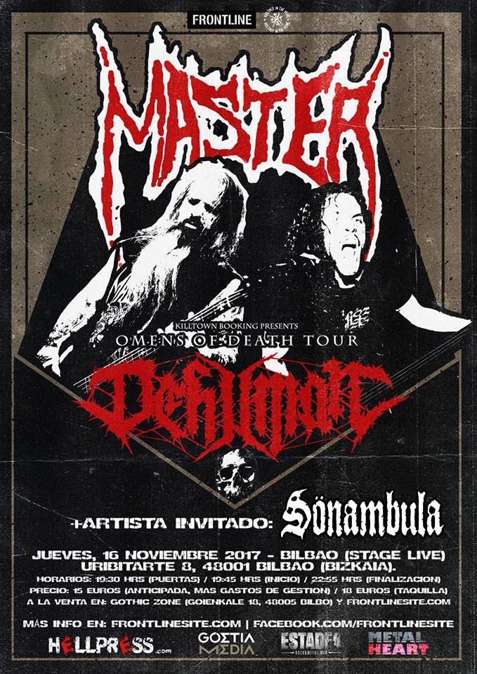 cimarockbooking's tweet photo. SÖNAMBULA acompañará a la legendaria banda MASTER en su fecha de Bilbao el 16 de Noviembre https://t.co/aCqE5azEKW