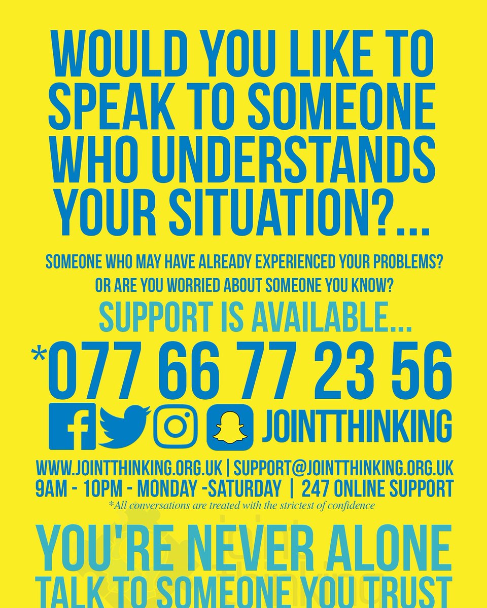Jointthinking's tweet image. We need to encourage our young people to talk about their emotions. @slamnhs @Djmilktray @Eds30  #WorldMentalHealthDay #withoutshame