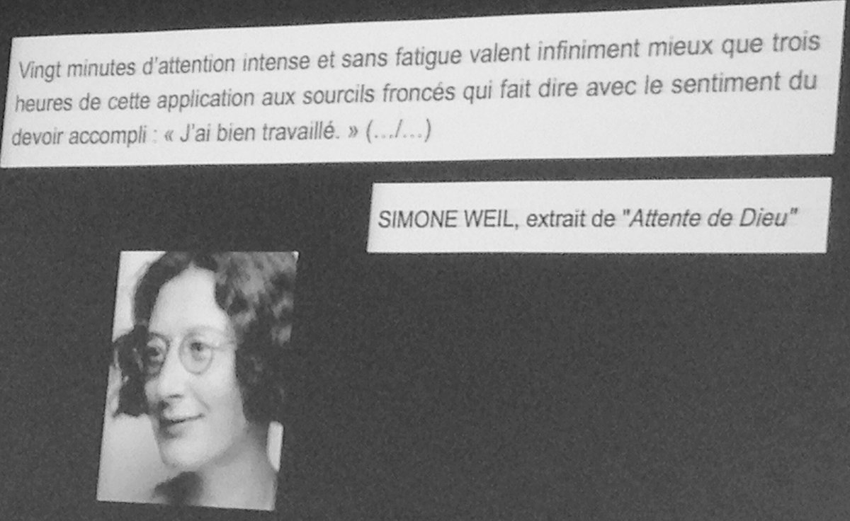 SimoneWeil + #neuroscience = #attention <a href="/Asso_Anvie/">Anvie</a> / JP Lachaux