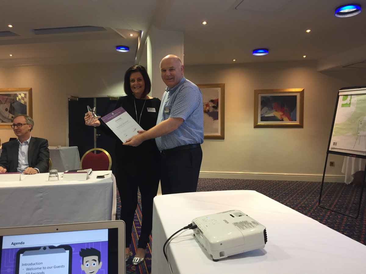 BforBBolton's tweet photo. Rachael Franklin @ThePeopleShed receives her #bforb #host of the year award from @diamondsolution @BforBBolton https://t.co/qYGmsPpw2z
