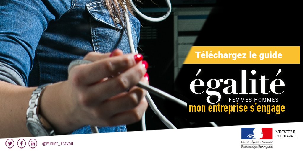 TPE-PME : l'#EgalitePro ♀️/♂️ est une obligation légale et un gage d'innovation sociale. Le guide des bonnes pratiques à retrouver ici ➡️ travail-emploi.gouv.fr/guide-egapro-t… #Egalité