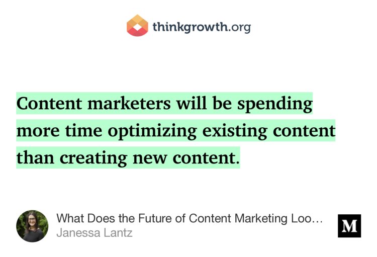 emmatyllstrom's tweet image. “What Does the Future of Content Marketing Look Like? (Spoiler: Still Less Content)” — @janessalantz thinkgrowth.org/what-does-the-…