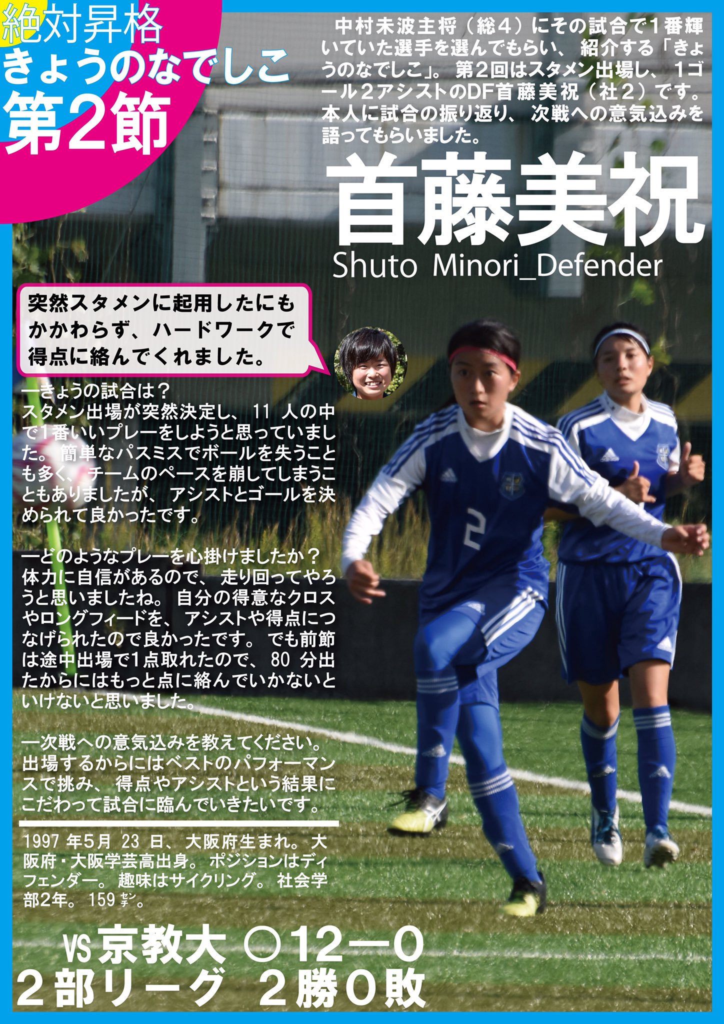 関学スポーツ編集部 Ar Twitter サッカー部女子 平成29年度関西学生女子サッカー秋季リーグ2部 第2節 今日のなでしこ その試合で輝いていた選手を中村主将 総4 が選ぶ 今日のなでしこ 企画 第2節はmf首藤 社2 です T Co Zbs9lruk4n 関学スポーツ編集部 Ar Twitter サッカー部女子 平成29年度関西学生女子サッカー秋季リーグ2部 第2節 今日のなでしこ その試合で輝いていた選手を中村主将 総4 が選ぶ 今日のなでしこ 企画 第2節はmf首藤 社2 です T Co Zbs9lruk4n