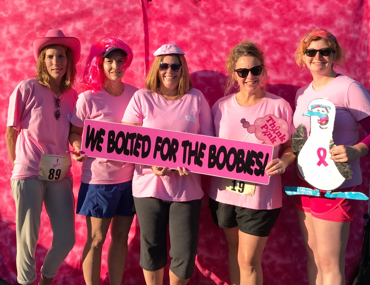 USS_TN's tweet photo. USS participated in the Pink Out For Hope 2017 Booby Bolt 5K Run/Walk on Saturday. Such a great cause! #BreastCancerAwareness #pinkoutPV https://t.co/g9KqbfVpCG