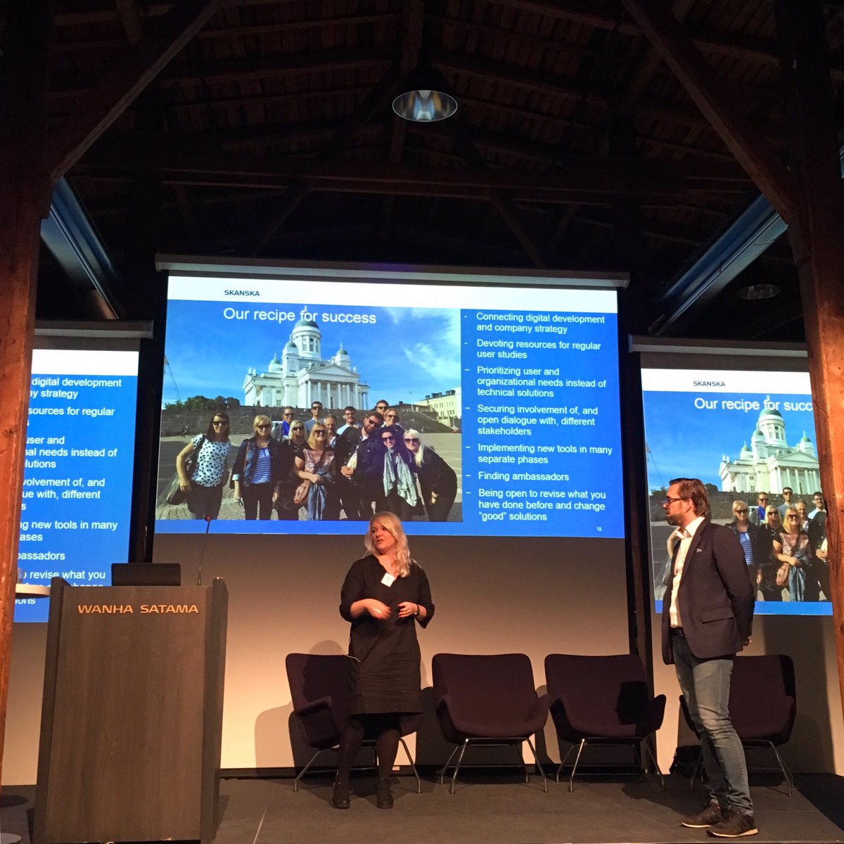 JenniBergendahl's tweet photo. Inspiring! Great presentation @hannakarppi from @SkanskaGroup 🔥💫👏#digitalization #Rework @ReworkFI https://t.co/kEtOsBECE4