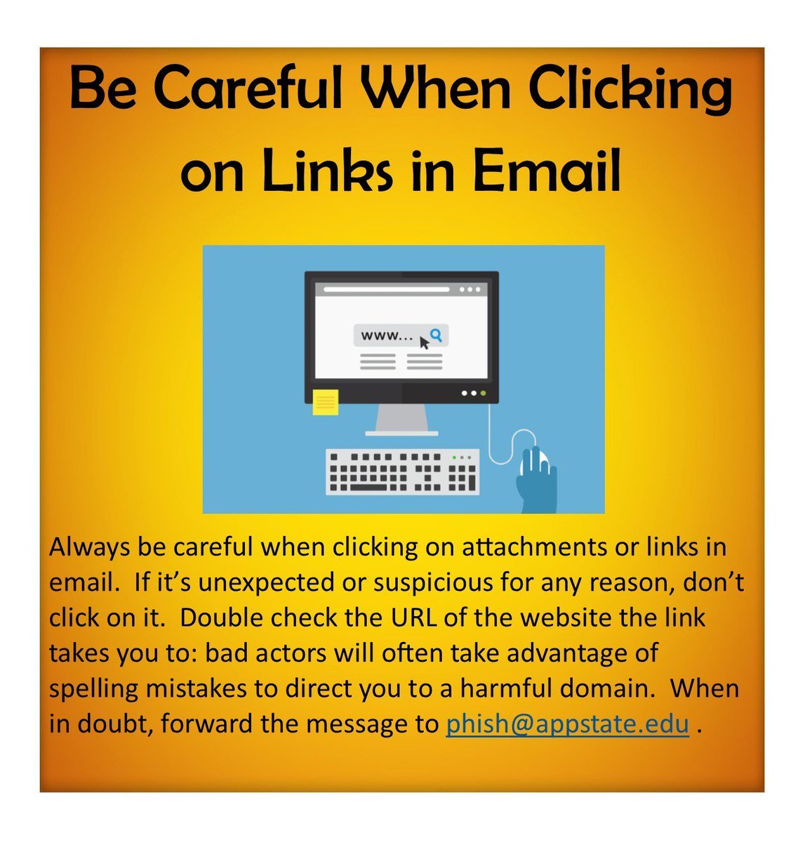 appinfosec's tweet image. Be Careful When Clicking on Links in Email #NCSAM