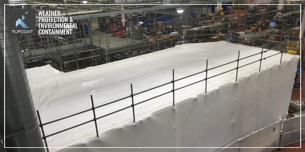 Tufcoat's tweet photo. Another happy client after we completed two #shrinkwrap containments' creating clean working space inside a factory https://t.co/kFAxif0G1q https://t.co/bARBDl5nyW