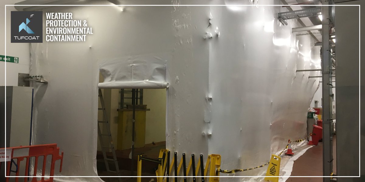 Tufcoat's tweet photo. Another happy client after we completed two #shrinkwrap containments' creating clean working space inside a factory https://t.co/kFAxif0G1q https://t.co/bARBDl5nyW