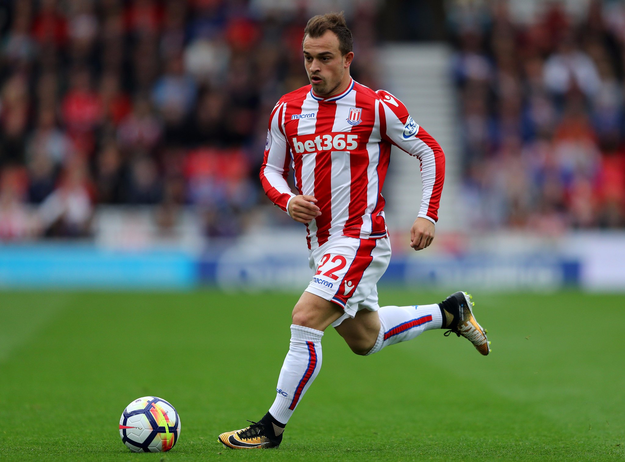 Happy 26th birthday to Switzerland and midfielder Xherdan Shaqiri! 