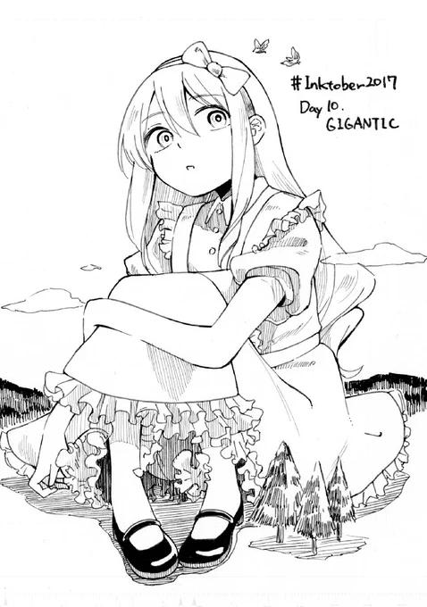 #inktober2017 Day 10 - Gigantic

面白そうな企画だったので途中から試しに。 