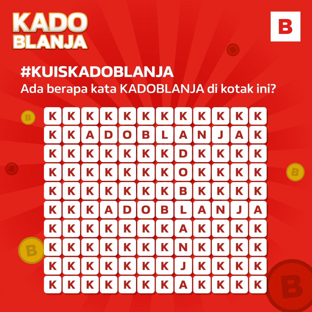 2/2 Tulis jawaban dgn #KUISKADOBLANJA, mention 3 teman buat ikutan. Kuis sampai 13 Okt 2017 jam 12.00 WIB! 
Klik >> blj.co/kd1110tw
