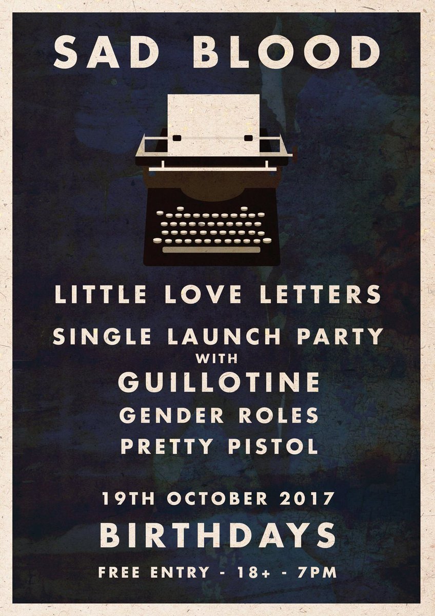 Sad Blood (@sadbloodband) on Twitter photo Sup pogz! Our single release show is next week! <a href="/PrettyPistolUK/">Pretty Pistol</a> <a href="/wellbeokhere/">ππππππππππ</a> <a href="/genderrolesuk/">ππππππ πππππ</a>! It's at <a href="/_Birthdays/">Birthdays</a> & it's free!See you there! Sup pogz! Our single release show is next week! <a href="/PrettyPistolUK/">Pretty Pistol</a> <a href="/wellbeokhere/">ππππππππππ</a> <a href="/genderrolesuk/">ππππππ πππππ</a>! It's at <a href="/_Birthdays/">Birthdays</a> & it's free!See you there!
