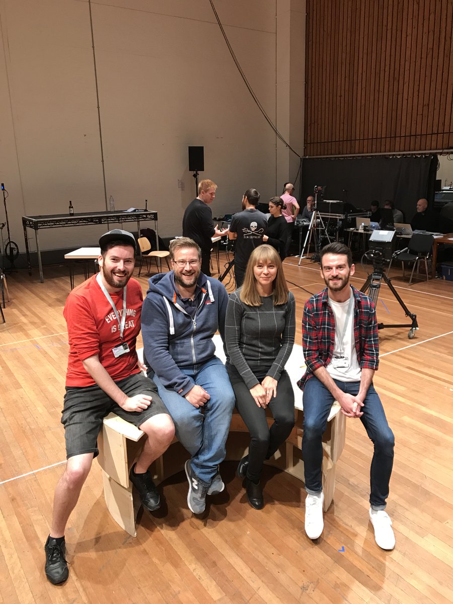 NationalTheatre's tweet image. The #ntNetwork team, current residents of Rehearsal Room Two. #StageMgrs17