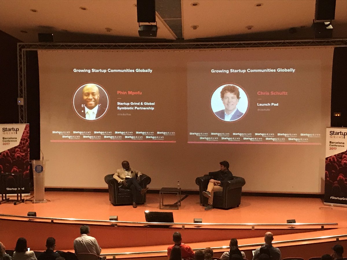 StartupGrindRM's tweet photo. Fireside chat between @HelloPhin and @cschultz from #LaunchPad.
#startupgrind #barcelona #sfsummit https://t.co/2TrnzTuOYB