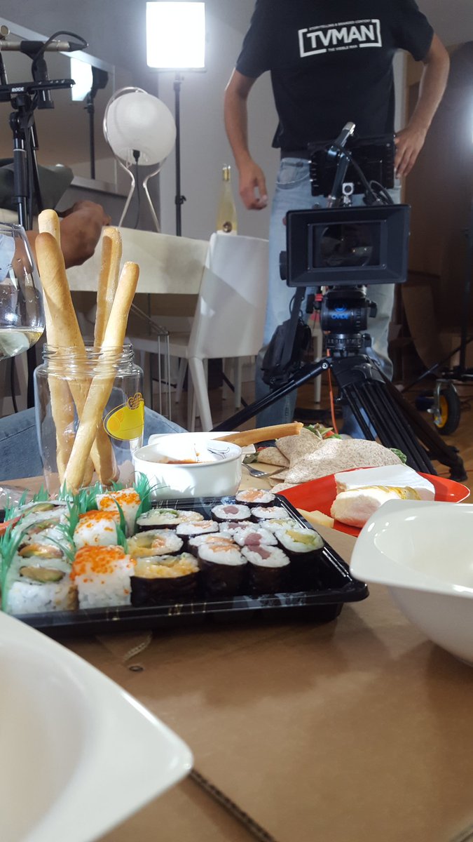 Imágenes del rodaje de este sábado con #Tvman 
¡¡Equipazo!! #filming #commercial #actress