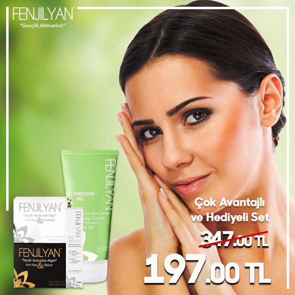 Çok Avantajlı ve Hediyeli Set sadece 197,00 TL!
Hemen satın almak için;
ow.ly/Nx3530fJCrl
#fenjilyan #youthactivator #dailycare