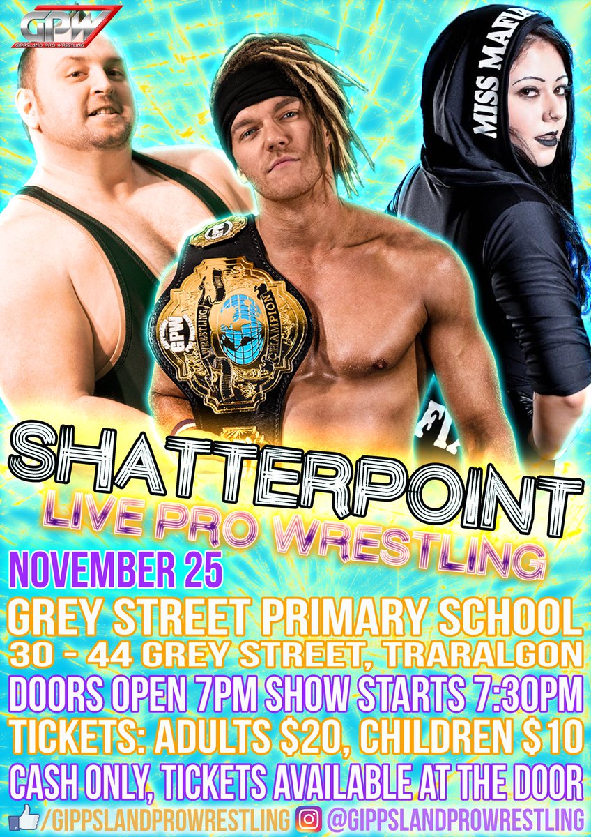 ARwrestling's tweet photo. I made the poster for @GippslandPro https://t.co/Xc3bQ6tVHt