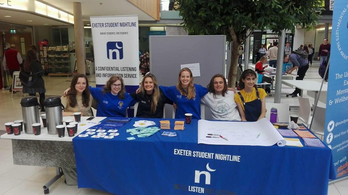 <a href="/MindYourHeadExe/">Mind Your Head Exe</a> <a href="/ExeterNightline/">Exeter Nightline</a> @exeunimeditate in your Forum for #worldmentalheathday- come for tea and sign our pledge <a href="/ExeterGuild/">Exeter Guild</a>