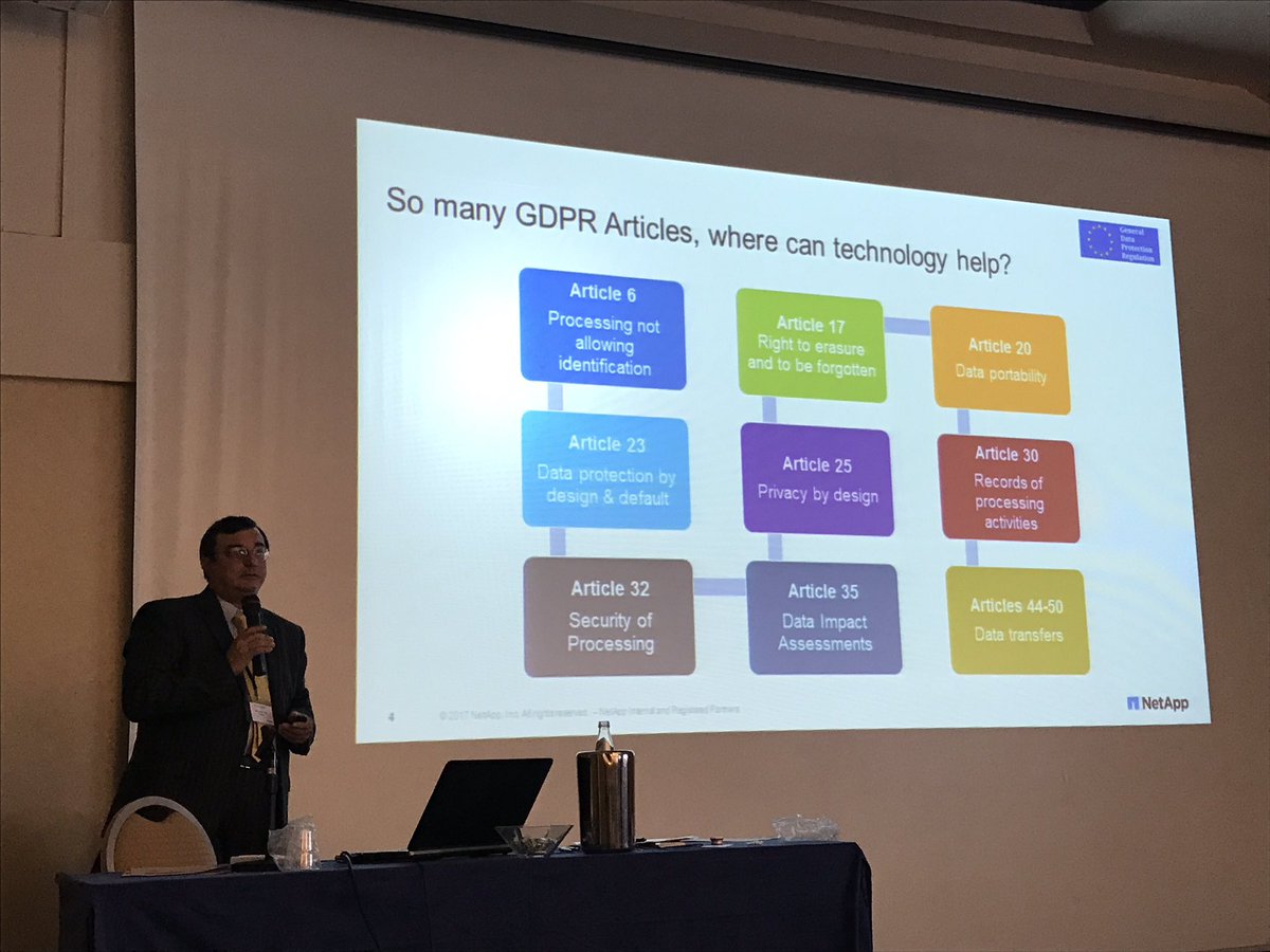 Michele_Puccio's tweet photo. "Devi sempre sapere dove sono i tuoi dati" #NetApp #ready4gdpr @ArrowECS_Italy https://t.co/EkvCuMcuAA