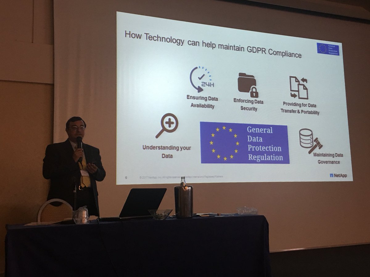MarcoLorux's tweet photo. @NetApp_Italia #onstage #ready4gdpr “con #gdpr devo poter essere in grado di muovere dati e portarli da cliente a fornitore senza intoppi” https://t.co/A187O9dTir