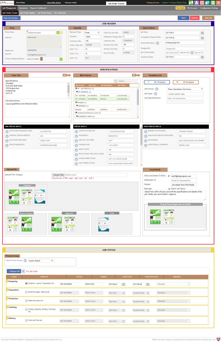 PrintJobFlow's tweet image. Try out workflow software solution developed specifically for Printers. Capture Job specs &amp;amp; manage production status goo.gl/Mn6FRu