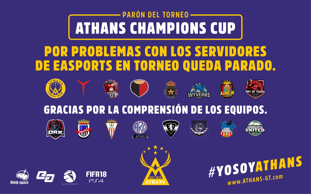 ATHANS_GG's tweet photo. 🏆🏆 La ATHANS CHAMPIONS TEAM queda parada hasta que vuelva la normalidad en los servidores de @EASPORTSEsp @EASPORTSFIFA #yojuegolaATHANS 🏆🏆 https://t.co/HM9ptXxY0S