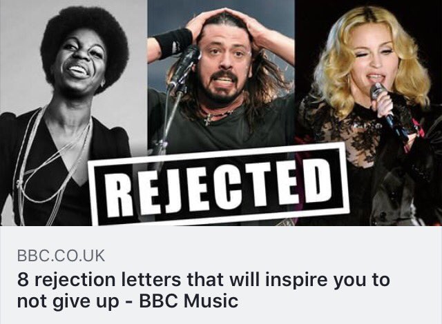 kimvuong19's tweet image. We all face rejection in some form in our lives. Remember that's just the opinion of one person #dontgiveup
bbc.co.uk/music/articles…
