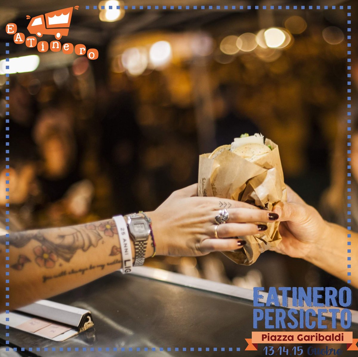 Delusione d'amore? Tristezza? Fai tornare il sorriso su quel viso!
A #EatineroPersiceto ci sarà anche la crew di <a href="/basulon/">BasulonFoodTrucks</a>  😋 #paninigourmet