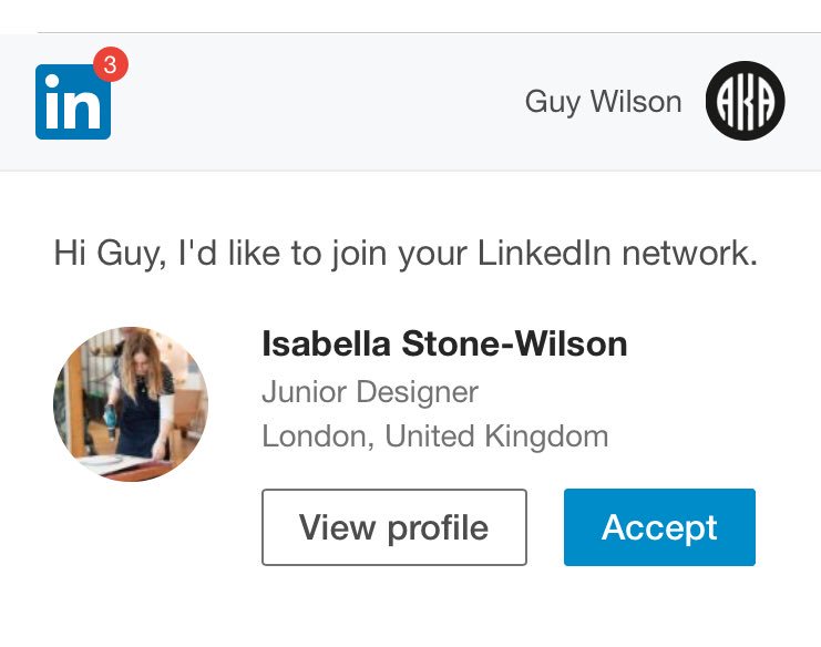 AKAdesignuk's tweet photo. You know your getting on a bit when your daughter sends you a @LinkedIn request😳 #daughters #designer #life https://t.co/yYtE1SZgi3