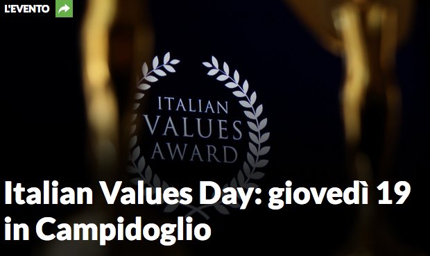 #WorldValuesDay Giovedì 19 a Roma la tappa italiana <a href="/ValuesDay/">World Values Day</a>