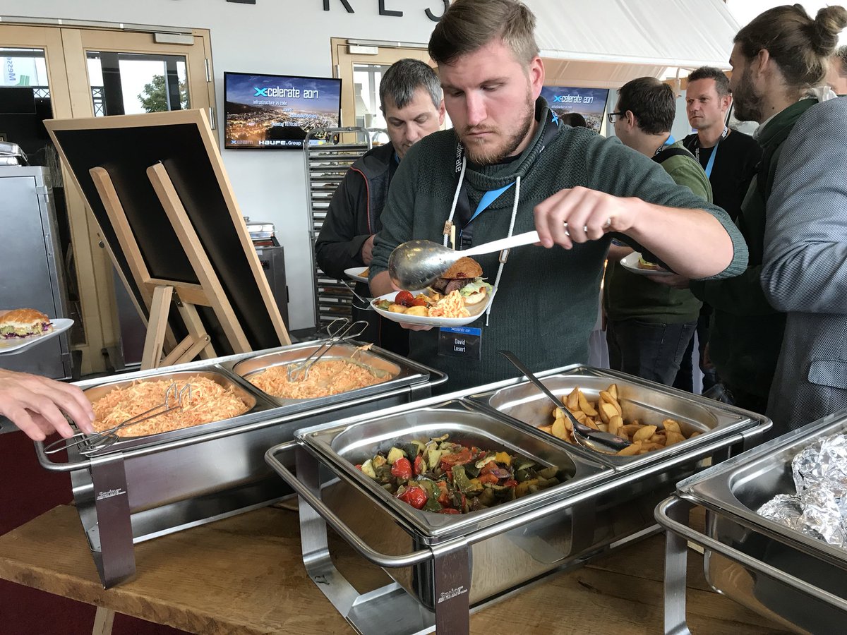 donmartin76's tweet photo. Lunch break at #xcelerate2017 after surviving my presentation. Great food, very good location. https://t.co/Z967cueAEX