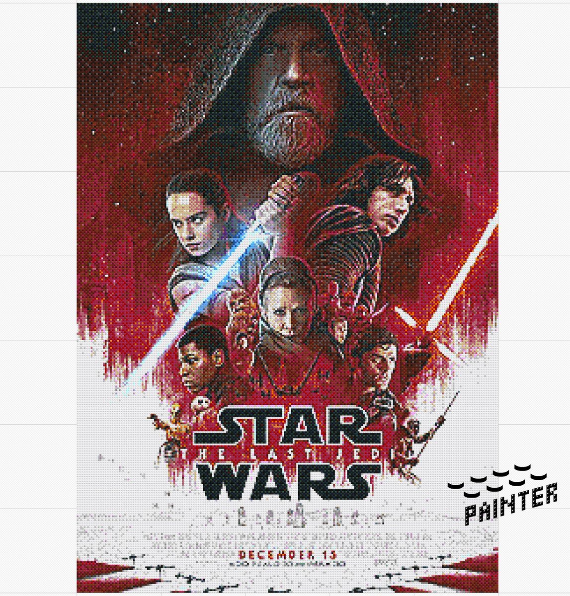 check out the quality of this huuuuge Lego mosaic we can do. #StarWars8