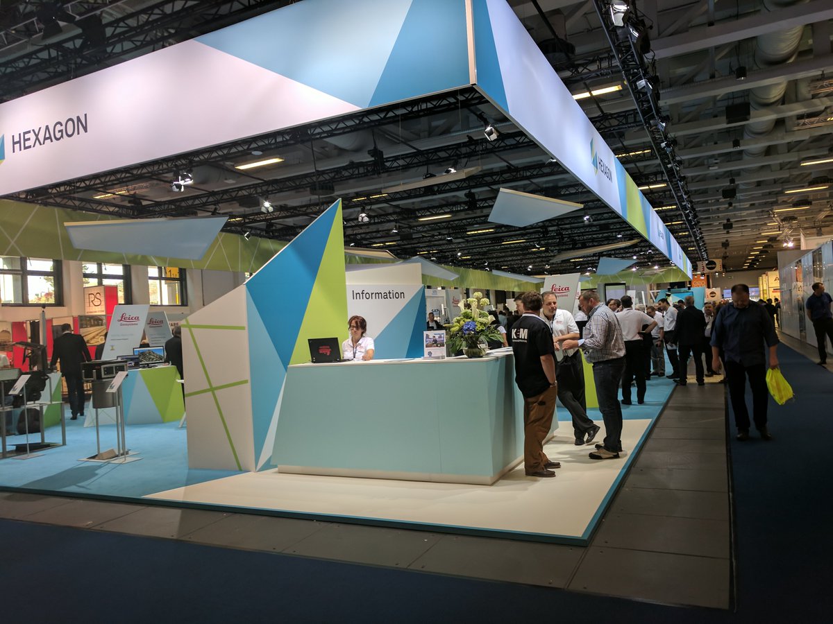 NDOsurveyors's tweet photo. Pictures last week from #Intergeo at the @HexagonAB stand. Interesting to see new #Leica #GS18 and brad new #Cyclone360 @LeicaGeoUK https://t.co/tzdTSvZMmF
