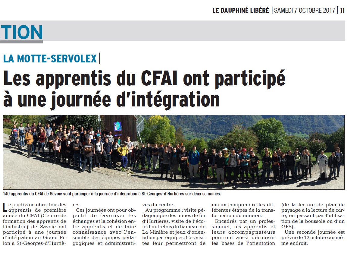 Succès de la 1ère journée d'intégration pour les apprentis du Pôle Formation Savoie !
formation-industries-savoie.fr/news/167/70/Jo…