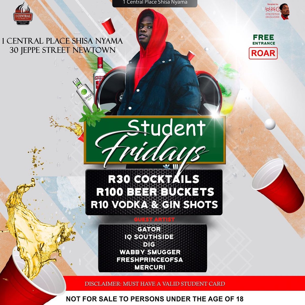 1CentralPlace's tweet photo. This #FridayLineUp #GuestArtist for #StudentFridays its gonna be LIT 🔥🍻🔞 drinks • Food • HookaBar. https://t.co/xyPDNZfSfT