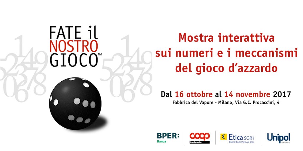 Pochi giorni all’inaugurazione di #FateilNostroGioco la mostra interattiva sulla matematica del #giocodazzardo >> bit.ly/FateilNostroGi…