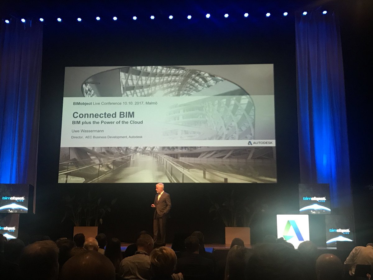 Autodesk’s Uwe Wasserman discussing connected BIM <a href="/BIMobject/">BIMobject</a> Live, Malmo #Autodesk #BIMobjectLIVe