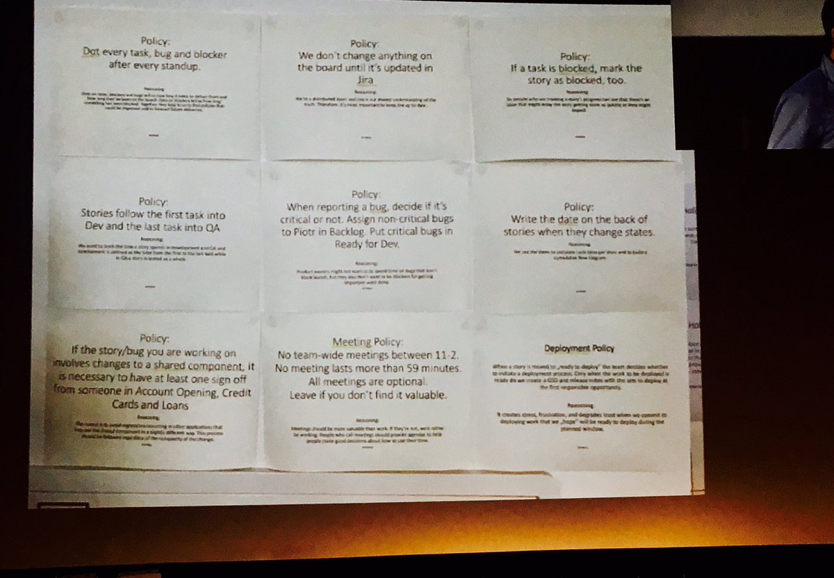 lukkrz's tweet photo. Team's policy. Great talk by Paul Klipp about driving change in corporate world  #abe17 https://t.co/tU8CHeeh1u